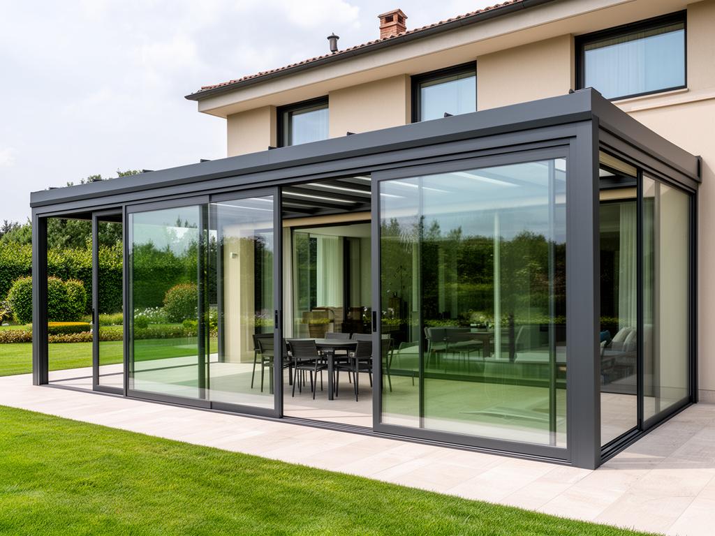 Pergola con Vetrata